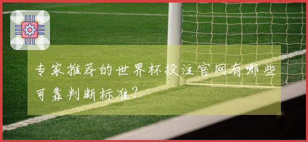 专家推荐的世界杯投注官网有哪些可靠判断标准？