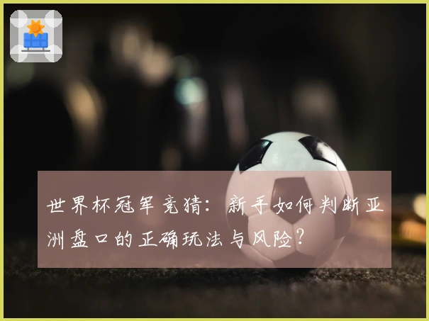 世界杯冠军竞猜：新手如何判断亚洲盘口的正确玩法与风险？